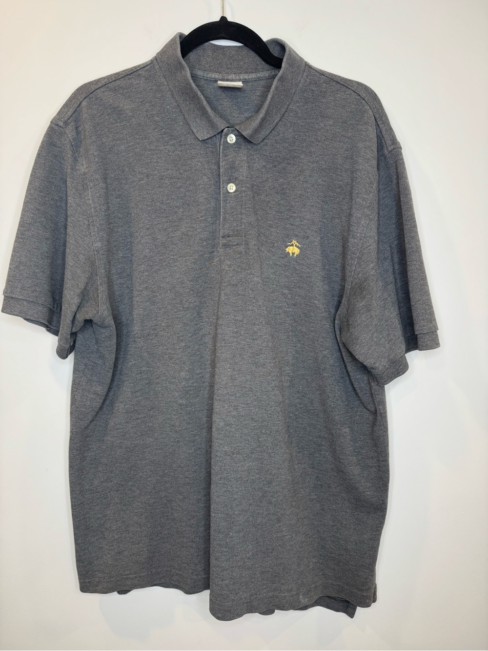 Brooks Brothers Gray & purple Polo Embroidered Logo bundle pique cotton sz large